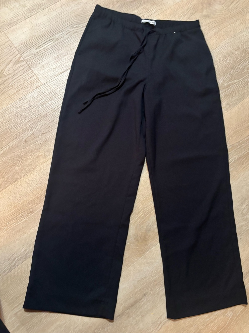 Abercrombie & Fitch Black Wide-Leg Drawstring